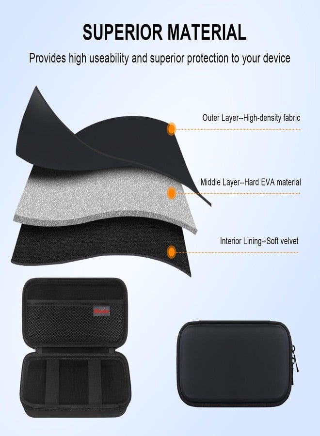 Elonbo Carrying Case for TEBIYOU/ WELLST·G/ TaddToy/ Beijue/ FAMILY POCKET/ CCTU/ X-JOYKIDS/ GREENCREEK/ Beico/ KAVOYI/ GuaiyeyeAP Handheld Game Console, Portable Electronic Gaming Player Bag, Black - Image 5